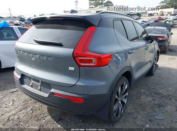 YV4ED3UR5N2652481 2022 VOLVO XC40 RECHARGE PURE ELECTRIC Blue Tył prawy
