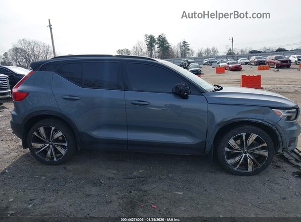 YV4ED3UR5N2652481 2022 VOLVO XC40 RECHARGE PURE ELECTRIC Blue Widok wnętrza z tyłu