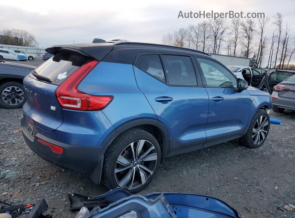 YV4ED3URXM2570874 2021 VOLVO XC40 Синий Задняя правая четверть