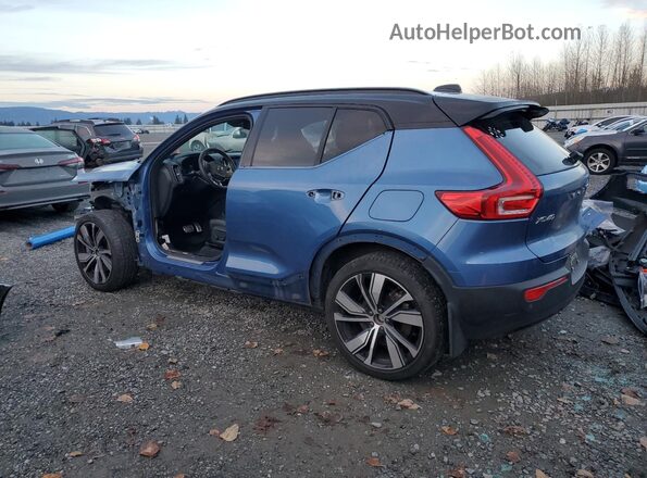YV4ED3URXM2570874 2021 VOLVO XC40 Синий Задняя левая четверть