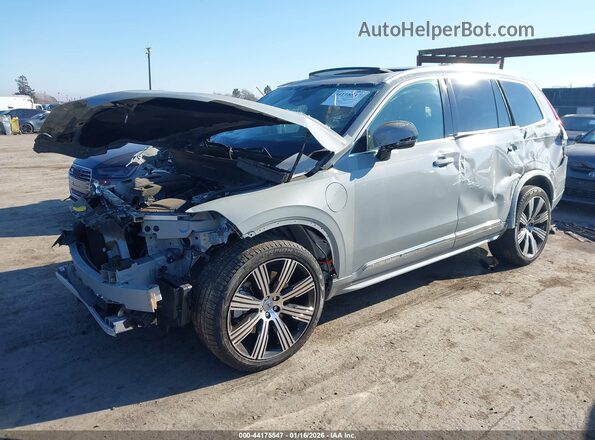 YV4H60CF6R1237260 2024 VOLVO XC90 RECHARGE PLUG-IN HYBRID Gray წინა მარცხენა ხედი სამი მეოთხედიდან