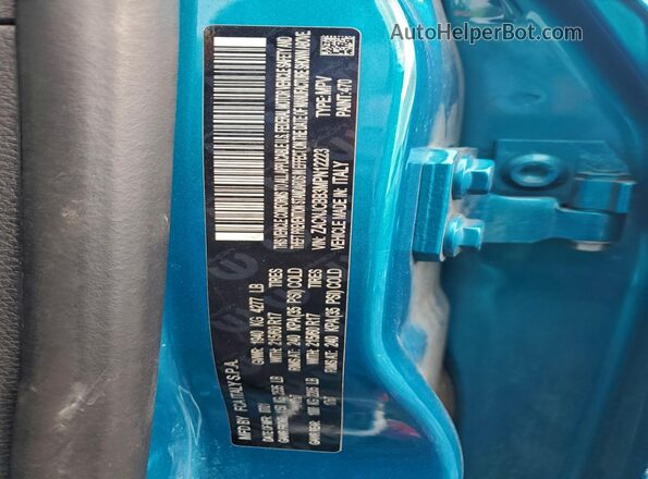ZACNJCBB3MPN12223 2021 JEEP RENEGADE Blue VIN კოდის სტიკერის ხედი