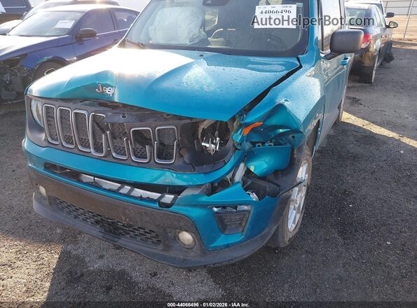 ZACNJDB15NPN96494 2022 JEEP RENEGADE Teal Vista frontal