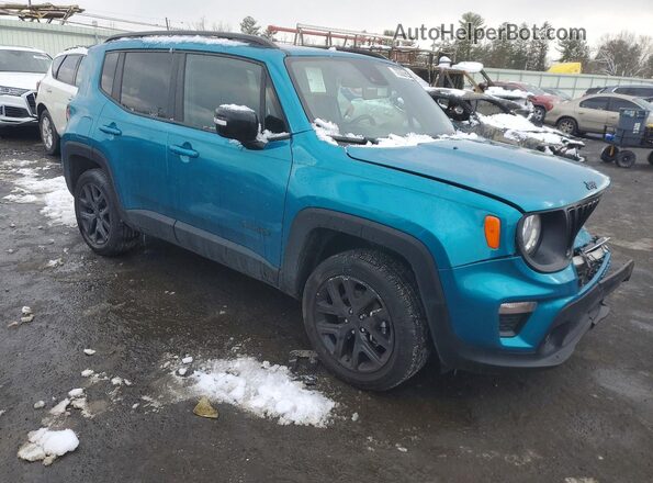 ZACNJDE14NPN98765 2022 JEEP RENEGADE Turquoise Delantero derecho