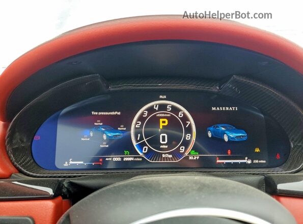 ZAM45VMA5J0276206 2018 MASERATI GRANTURISM Blue ხელსაწყოთა პანელის ხედი