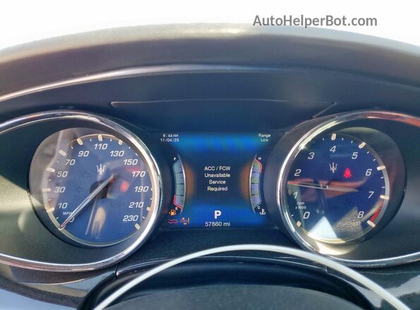 ZAM56PPS5H1228629 2017 MASERATI QUATTROPOR White Instrument cluster view