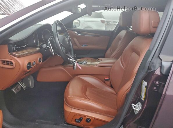ZAM56RPA3H1211671 2017 MASERATI QUATTROPOR Maroon წინა სალონის ხედი