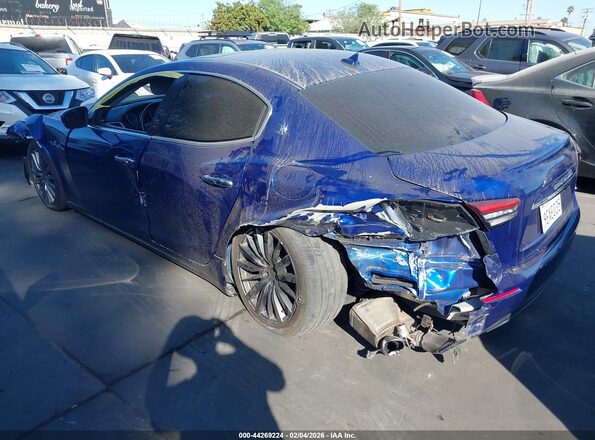 ZAM57XSA6K1324997 2019 MASERATI GHIBLI Blue Задня ліва чверть