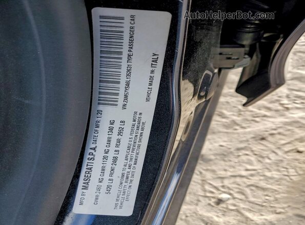 ZAM57YSA6L1352631 2020 MASERATI GHIBLI Blue Vista de la etiqueta del VIN
