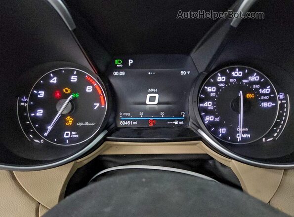 ZARFAECN2H7550790 2017 ALFA ROMEO GIULIA White Widok zestawu wskaźników