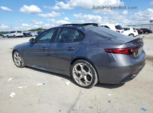 ZARFAECNXJ7589584 2018 ALFA ROMEO GIULIA Charcoal Trasero izquierdo
