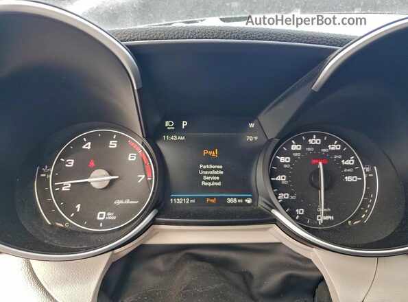 ZARFAMAN5K7601509 2019 ALFA ROMEO GIULIA Black Вид щитка приладів