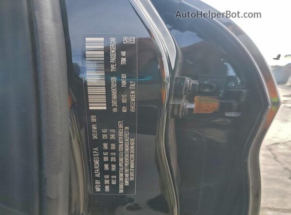 ZARFAMAN5K7601509 2019 ALFA ROMEO GIULIA Black Вид підкапотного простору