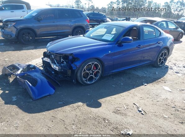 ZARFAMBN9N7662560 2022 ALFA ROMEO GIULIA Синий Передняя левая четверть