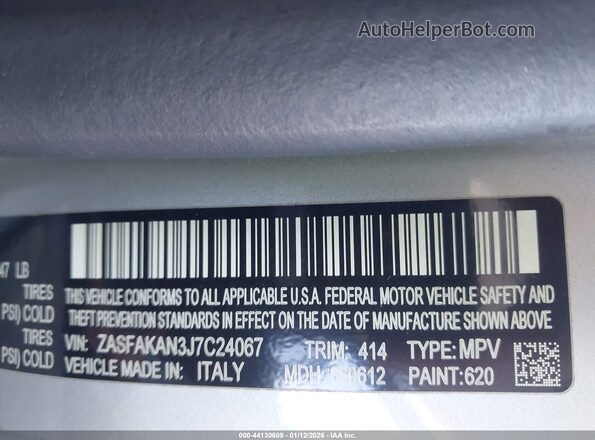 ZASFAKAN3J7C24067 2018 ALFA ROMEO STELVIO Silver Շարժիչի բաժամունքի տեսք