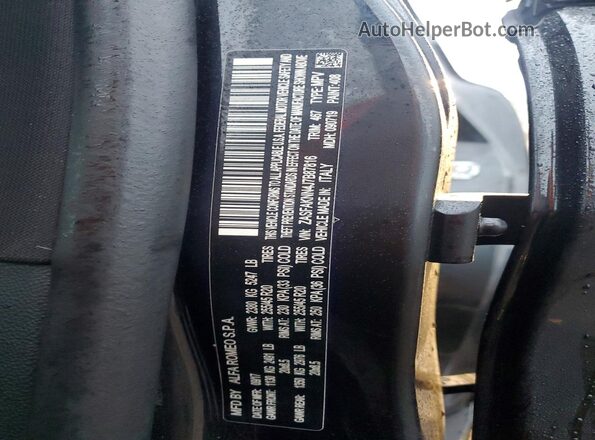 ZASFAKNN4J7B87816 2018 ALFA ROMEO STELVIO Black VIN კოდის სტიკერის ხედი