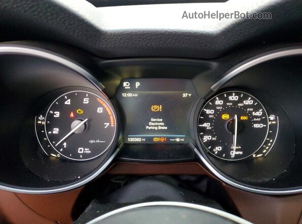 ZASFAKNN4J7B87816 2018 ALFA ROMEO STELVIO Black ხელსაწყოთა პანელის ხედი