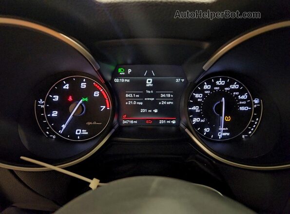 ZASPAKBN3N7D39664 2022 ALFA ROMEO STELVIO Black Widok zestawu wskaźników