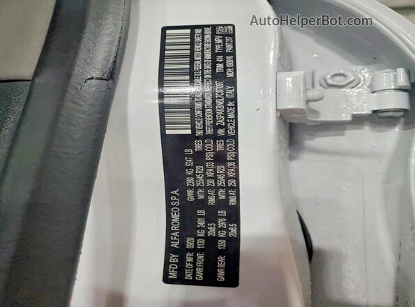 ZASPAKBN6L7C97097 2020 ALFA ROMEO STELVIO White 