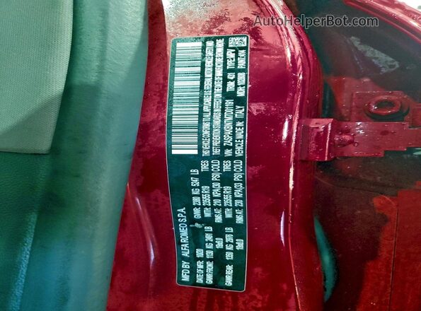 ZASPAKBN7M7D01191 2021 ALFA ROMEO STELVIO Red 