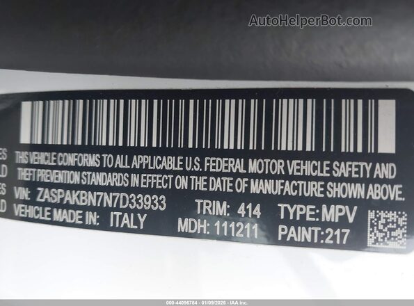 ZASPAKBN7N7D33933 2022 ALFA ROMEO STELVIO White Вид підкапотного простору
