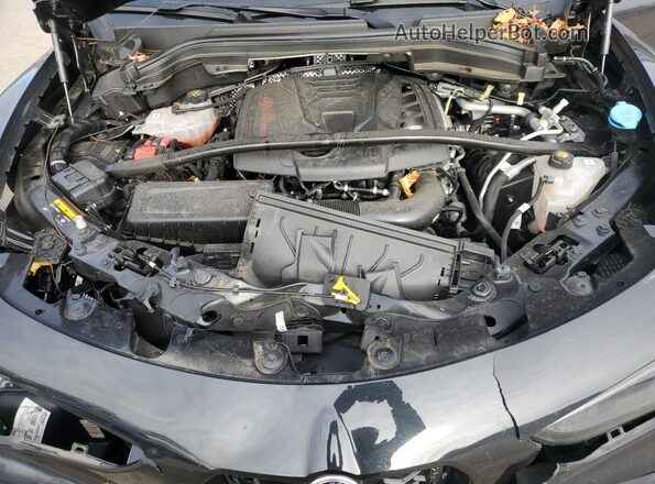 ZASPAKBN7R7D77629 2024 ALFA ROMEO STELVIO Black Vista del compartimento del motor