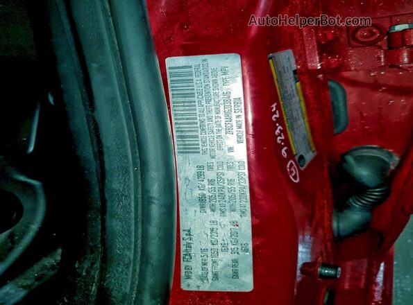 ZFBCFAAH1GZ038416 2016 FIAT 500L Red Вид наклейки з VIN-кодом