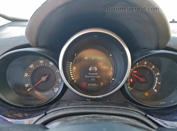 ZFBCFYBT8GP353544 2016 FIAT 500X Blue Widok zestawu wskaźników