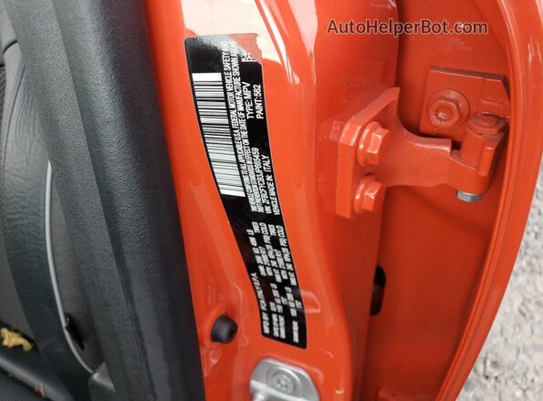 ZFBCFYCB3JP665459 2018 FIAT 500X Orange VIN კოდის სტიკერის ხედი
