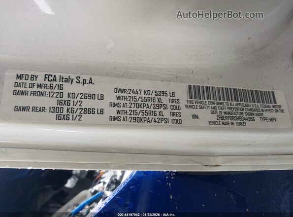 ZFBERFBB0H6D44956 2017 RAM PROMASTER CITY White ძრავის განყოფილების ხედი