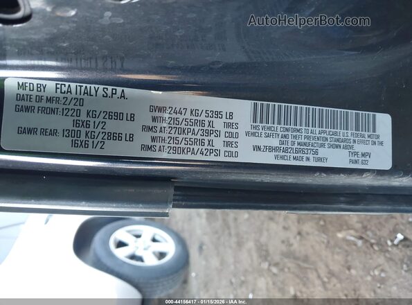 ZFBHRFAB2L6R63756 2020 RAM PROMASTER CITY Black 