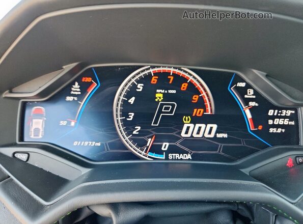 ZHWUF5ZF3MLA17040 2021 LAMBORGHINI HURACAN Белый Вид щитка приборов
