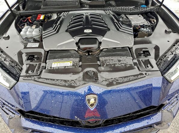 ZPBUA1ZL0KLA01807 2019 LAMBORGHINI URUS Blue Engine compartment view
