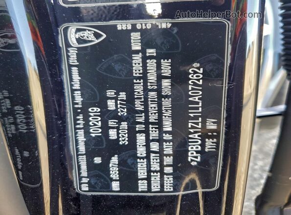 ZPBUA1ZL1LLA07262 2020 LAMBORGHINI URUS Серый 