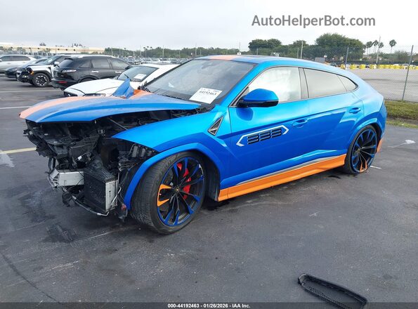 ZPBUA1ZL5KLA03245 2019 LAMBORGHINI URUS Blue Առջևի ձախ երեք քառորդ տեսարան
