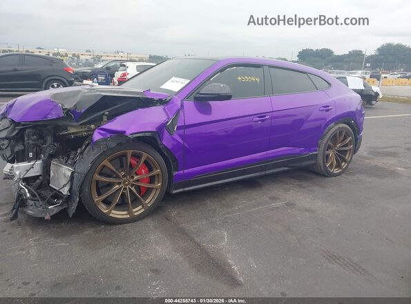 ZPBUA1ZL8MLA14632 2021 LAMBORGHINI URUS Purple Առջևի ձախ երեք քառորդ տեսարան