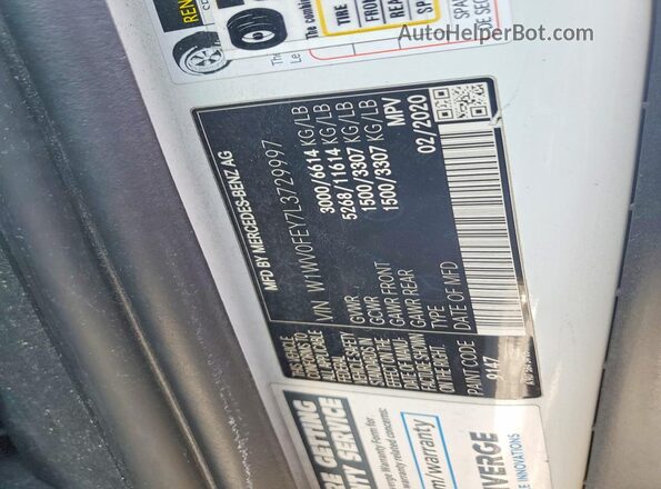 W1WV0FEY7L3729997 2020 MERCEDES-BENZ METRIS Белый 