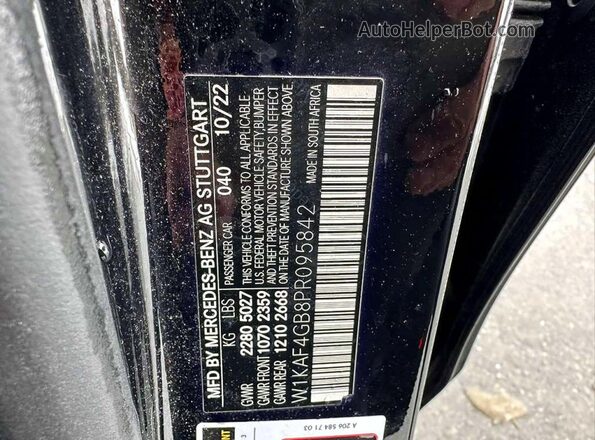 W1KAF4GB8PR095842 2023 MERCEDES-BENZ C-CLASS Black Rear interior view