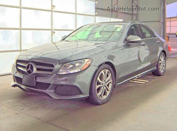 55SWF4KB3HU228021 2017 MERCEDES-BENZ C-CLASS Gray Задня права чверть