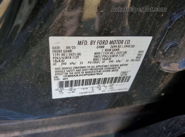1FMSK8JH3PGB47822 2023 FORD FORD EXPLORER Green 