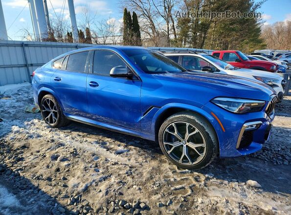 5UXCY8C05L9B07238 2020 BMW X6 Blue Vista frontal