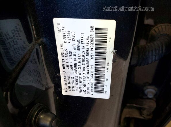 19UUB1F38GA001096 2016 ACURA TLX Угольный Вид подкапотного пространства