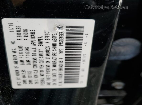 19UUB1F38HA006574 2017 ACURA TLX Black Widok komory silnika