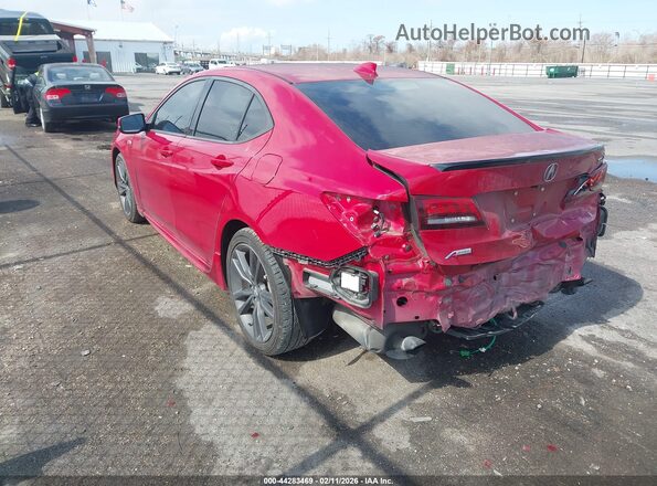 19UUB2F68KA003276 2019 ACURA TLX Red Trasero izquierdo