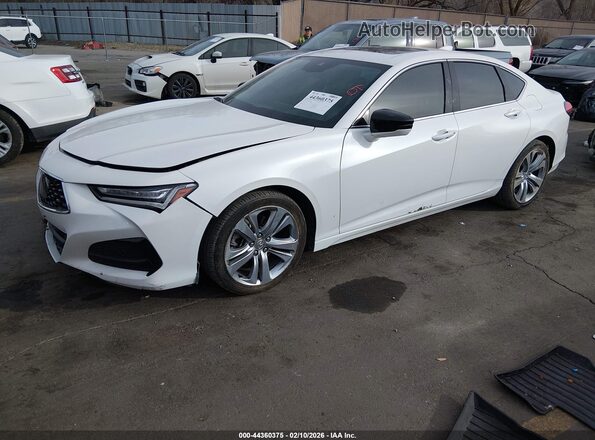 19UUB5F45MA007014 2021 ACURA TLX White წინა მარცხენა ხედი სამი მეოთხედიდან