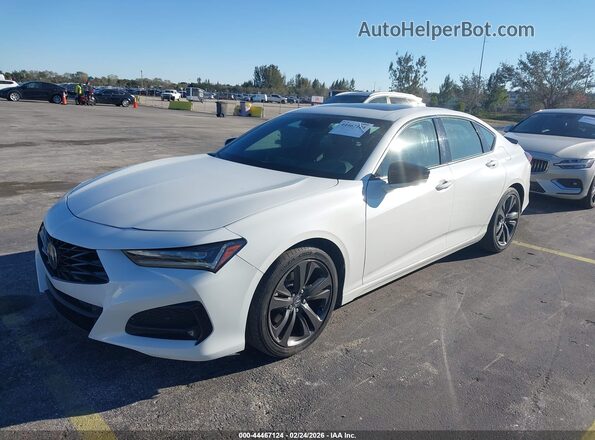 19UUB5F53MA006601 2021 ACURA TLX White Vista tres cuartos delantera izquierda