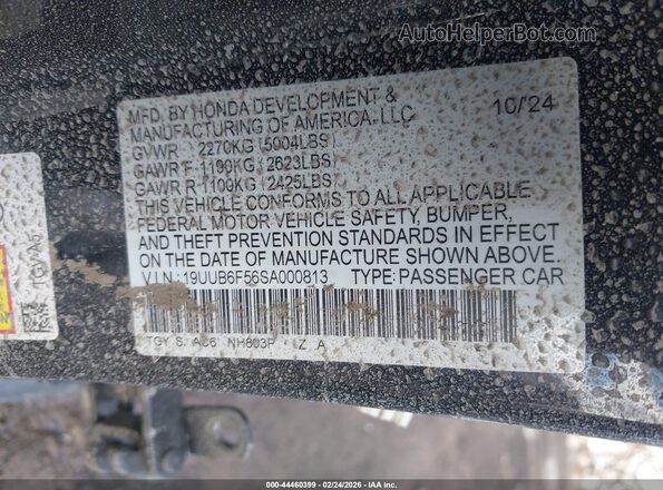19UUB6F56SA000813 2025 ACURA TLX Black Widok komory silnika