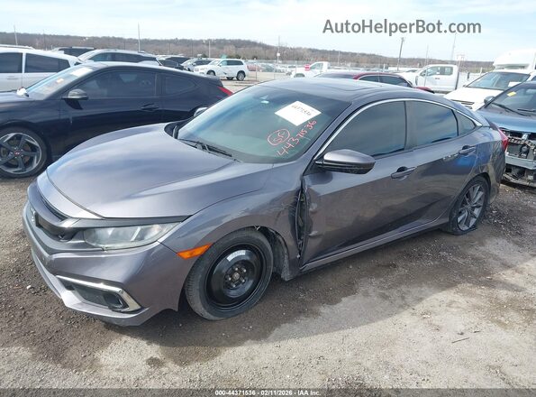 19XFC1F78LE017782 2020 HONDA CIVIC Gray Առջևի ձախ երեք քառորդ տեսարան
