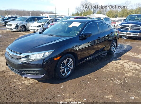 19XFC2F53GE007221 2016 HONDA CIVIC Black Առջևի ձախ երեք քառորդ տեսարան