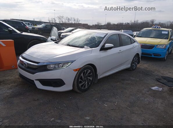 19XFC2F83GE058731 2016 HONDA CIVIC White წინა მარცხენა ხედი სამი მეოთხედიდან